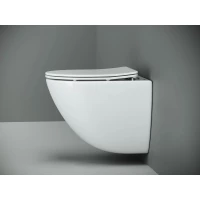 Унитаз подвесной Ceramica Nova Mono CN1905 безободковый, с сиденьем микролифт, белый