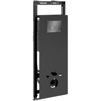 Инсталляция для унитаза WasserKRAFT Salm 27 27TLT.010.ME.BL.PB02 с кнопкой смыва, черный глянец