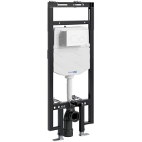 Инсталляция для унитаза WasserKRAFT Dinkel 58 58TLT.010.ME.WM02 с кнопкой смыва, белый матовый