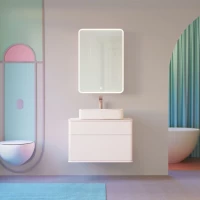 Комплект мебели белый жемчуг 81,4 см Jorno Pastel Pas.01.82/P/W + Y18293 + Pas.03.60/W