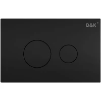 Кнопка смыва D&K Venice DB1029025 для инсталляции, черный матовый
