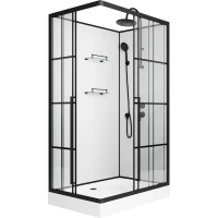 Душевая кабина 100x80x225 см Niagara ST100/80/15QR/KL/BKT прозрачное