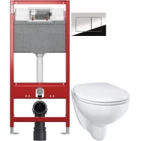 Комплект подвесной унитаз Grohe Bau Ceramic 39351000 + система инсталляции Tece 9300302 + 9240401