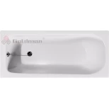 Изображение товара чугунная ванна 150x70 см с отверстиями для ручек goldman real rl15070h