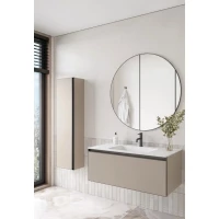 Комплект мебели Armadi Art Quatro Daphne 790-M1-120-D-A-LED + 793-120-W + 545-100-GM 121 см, подвесной, с подсветкой, бежевый матовый