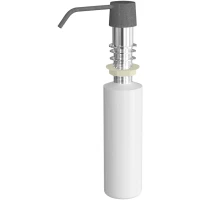 Дозатор для жидкого мыла Florentina Рондо 703.727.0000.102 300 мл, встраиваемый, для кухни, хром/черный