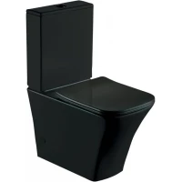 Унитаз-компакт Esbano Crisan ESUNCRISMB безободковый, с сиденьем микролифт, черный матовый