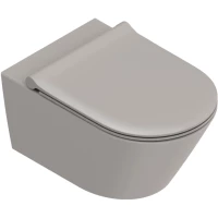 Унитаз подвесной Catalano Zero Cemento Satinato 0111550023 безободковый, торнадо, цемент матовый