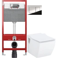 Комплект подвесной унитаз Creavit Trend TP324-11CB00E-0000 + KC2303.01.0000E + система инсталляции Tece 9300302 + 9240401