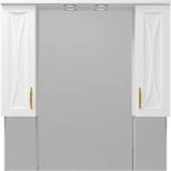 Изображение товара зеркальный шкаф 98,1x100 см белый матовый misty амбра п-амб02100-0122я
