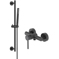 Смеситель для душа Aquatek Европа  AQ1332MB с душевым гарнитуром, черный матовый