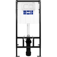 Инсталляция для унитаза Bettoserb Sava Fix Slim Smart SET40006470 с кнопкой смыва, белый глянец