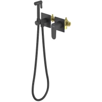 Гигиенический душ Aquatek Оберон AQ1220MB со смесителем, черный матовый