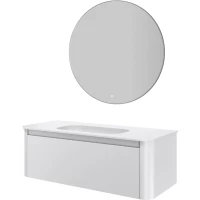 Комплект мебели Armadi Art Voi Matt White 782-120-MW + 786-120-MW без отв. + 545-100-CR 122 см, подвесной, белый матовый