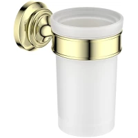 Стакан для зубных щеток Aquatek Классик AQ4527PG настенный, золотой