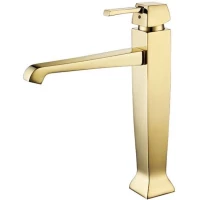 Смеситель для раковины Caprigo Diamante 50-023-oro с донным клапаном, золотой