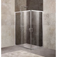 Душевой уголок 100-115x75-90 см BelBagno UNIQUE-AH-2-100/115-75/90-P-Cr текстурное стекло