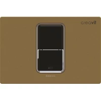Кнопка смыва Creavit FP8002.04 для инсталляции, сенсорная, питание от батареи, золотой матовый