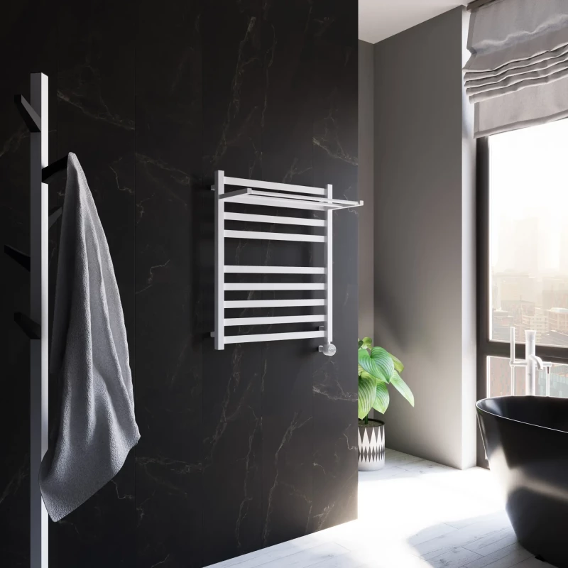 Полотенцесушитель электрический Grota Comfort 4650186715920 750x630, ТЭН левый/правый, белый матовый Полотенцесушитель электрический Grota Comfort 4650186715920 750x630, ТЭН левый/правый, белый матовый