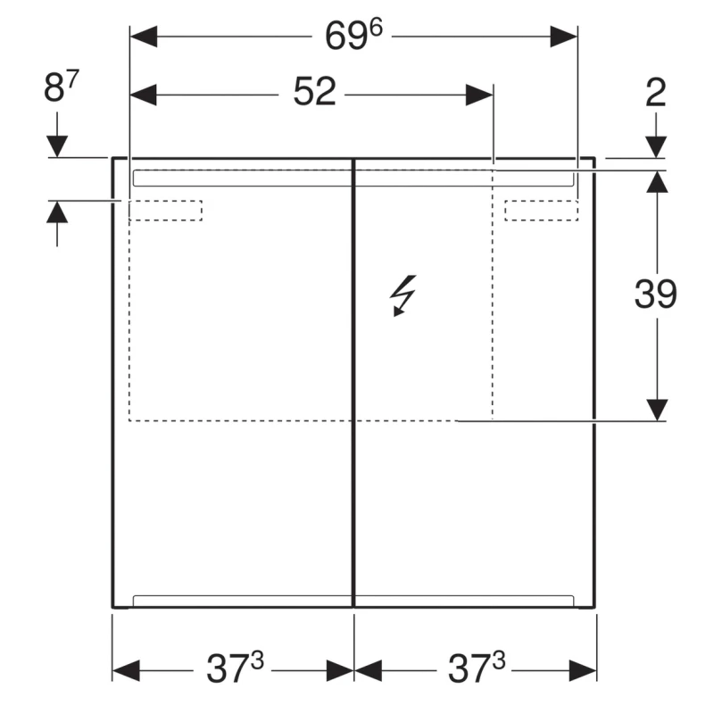 Комплект мебели белый глянец 74,7 см Geberit Smyle Square 529.353.00.7 Комплект мебели белый глянец 74,7 см Geberit Smyle Square 529.353.00.7