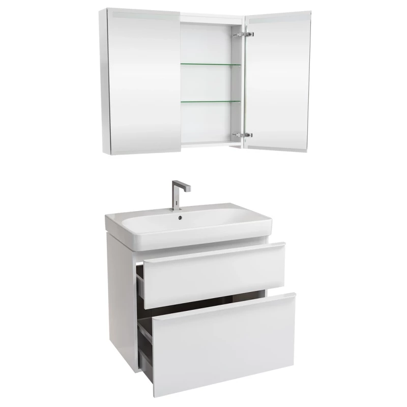 Комплект мебели белый глянец 74,7 см Geberit Smyle Square 529.353.00.7 Комплект мебели белый глянец 74,7 см Geberit Smyle Square 529.353.00.7