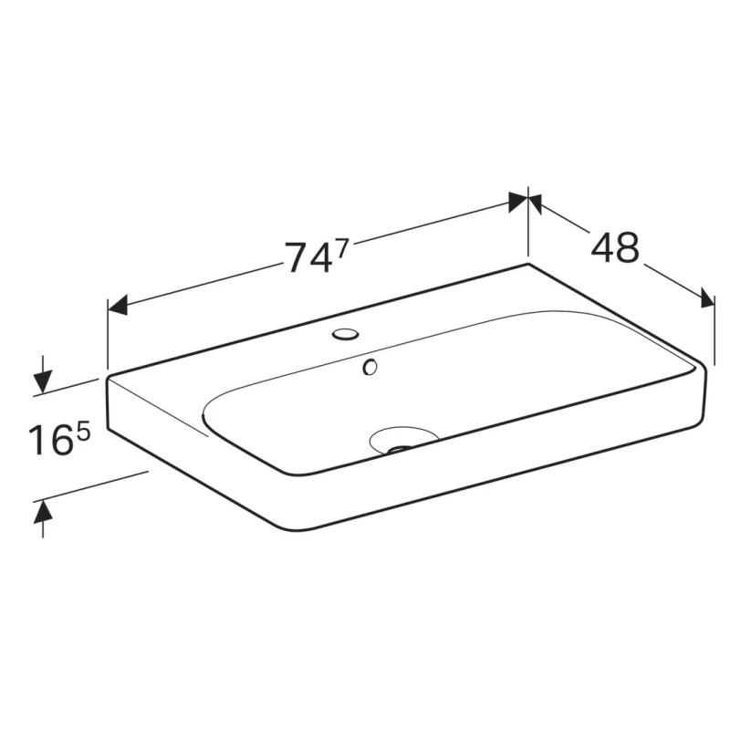 Комплект мебели белый глянец 74,7 см Geberit Smyle Square 529.353.00.7 Комплект мебели белый глянец 74,7 см Geberit Smyle Square 529.353.00.7