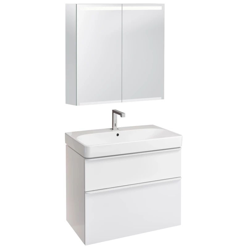 Комплект мебели белый глянец 74,7 см Geberit Smyle Square 529.353.00.7 Комплект мебели белый глянец 74,7 см Geberit Smyle Square 529.353.00.7