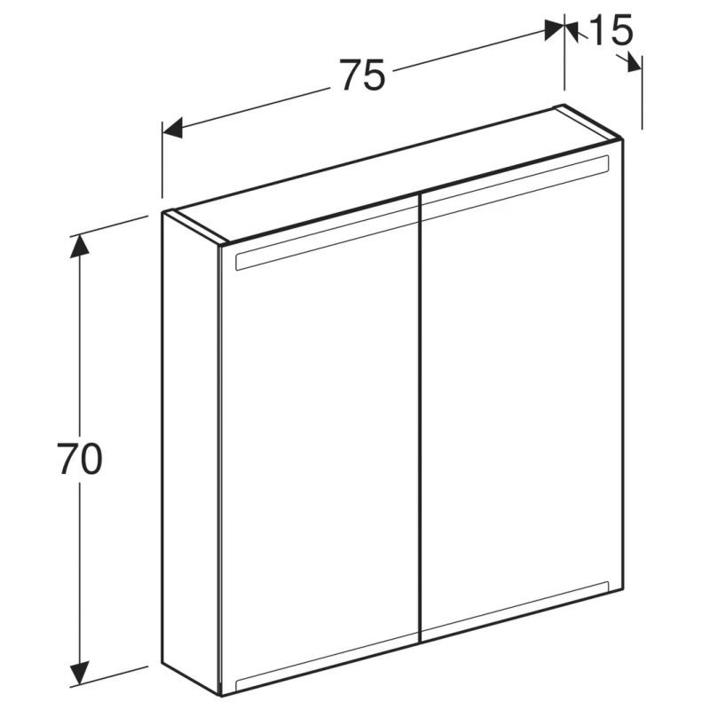 Комплект мебели белый глянец 74,7 см Geberit Smyle Square 529.353.00.7 Комплект мебели белый глянец 74,7 см Geberit Smyle Square 529.353.00.7