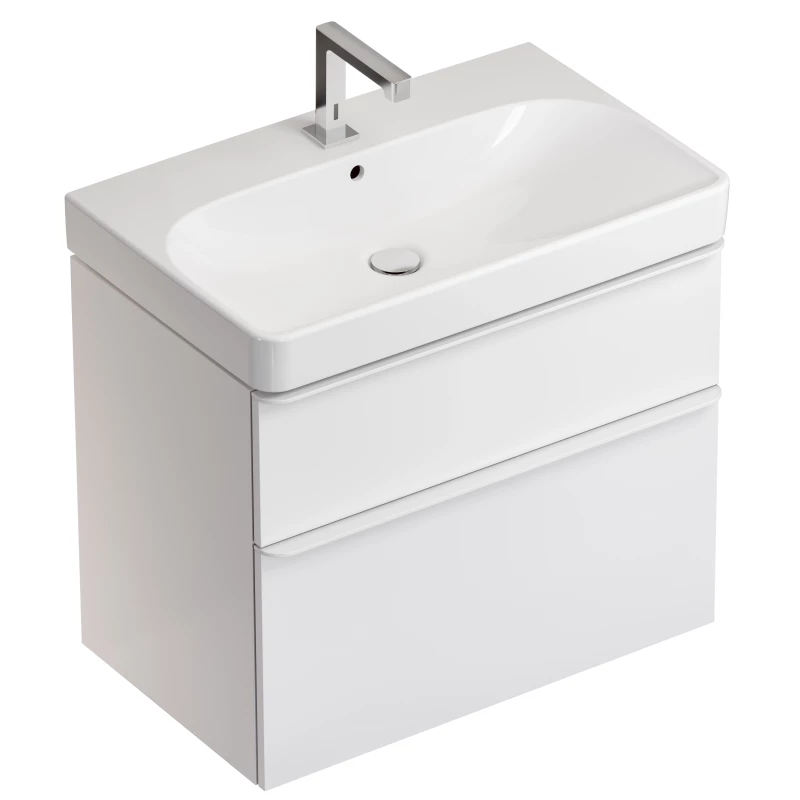 Комплект мебели белый глянец 74,7 см Geberit Smyle Square 529.353.00.7 Комплект мебели белый глянец 74,7 см Geberit Smyle Square 529.353.00.7