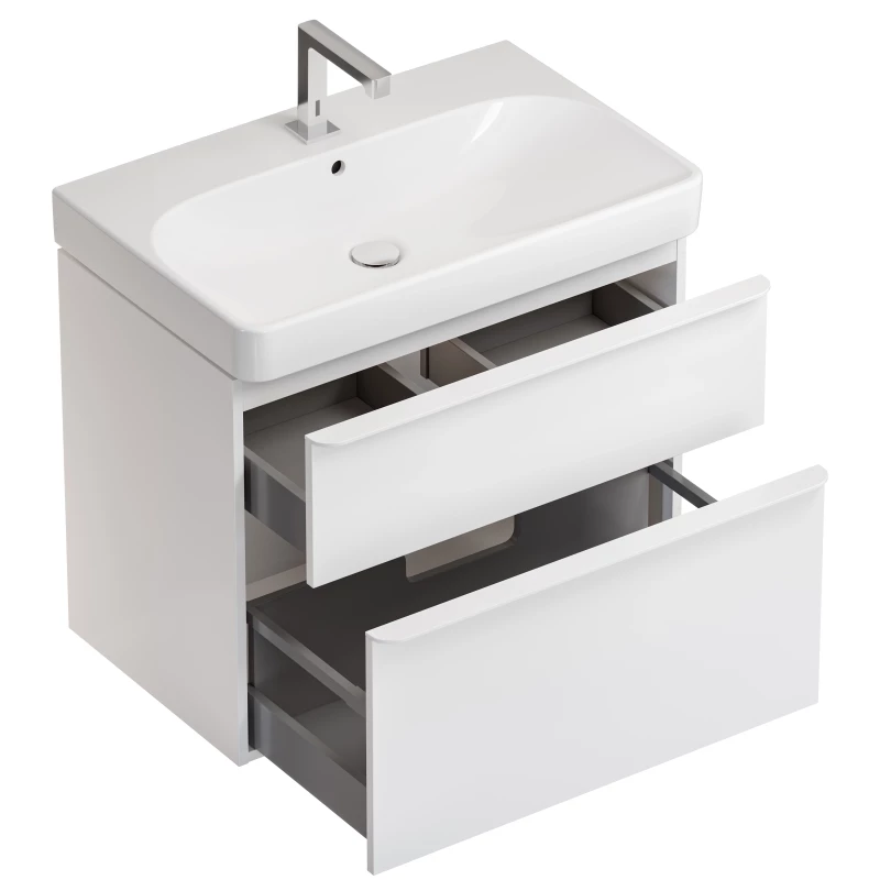 Комплект мебели белый глянец 74,7 см Geberit Smyle Square 529.353.00.7 Комплект мебели белый глянец 74,7 см Geberit Smyle Square 529.353.00.7