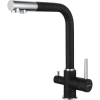 Смеситель для кухни GranFest 3611 с подключением к фильтру, черный