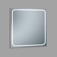 Зеркало Xpertials Emin 84354135-36761 80x80 см, с LED-подсветкой, сенсорным выключателем, диммером, антизапотеванием, нержавеющая сталь