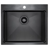 Кухонная мойка Paulmark Isar вороненая сталь PM805951-GM