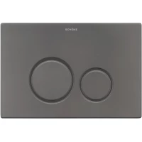 Кнопка смыва Boheme 649-GM для инсталляции, графит матовый