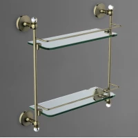 Полка стеклянная 45,7 см Art&Max Antic Crystal AM-E-2682BSJ-Br