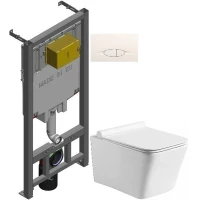 Комплект подвесной унитаз MEER MR-2101 + система инсталляции Jacob Delafon E29025-NF + E29026-01R