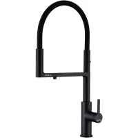 Смеситель для кухни Paulmark Tornado To213402-AN с подключением к фильтру, гибким изливом, антрацит