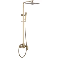 Душевая система Abber Wasserfall AF8616G 250 мм, со смесителем, золотой матовый