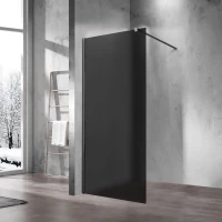 Душевая перегородка Vincea Walk-In VSW-1H900GFGM 90 см, профиль вороненая сталь, стекло тонированное матовое