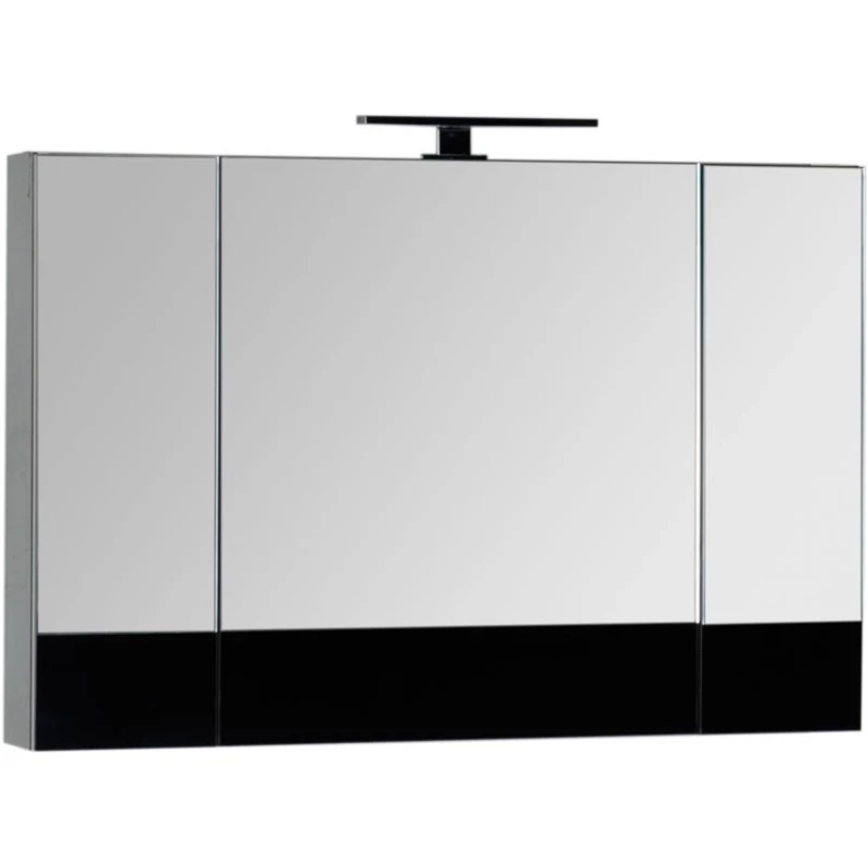Зеркальный шкаф 100x67 см черный Aquanet Верона 00175386