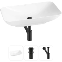 Раковина-чаша Wellsee Demure 20214588R 60x36 см, накладная, белый, с донным клапаном и сифоном