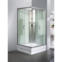 Душевая кабина Мономах Б/К 70/24 S МЗ 10000005853 70x70x210 см, без крыши, средний поддон, профиль матовый хром, стекло интимато