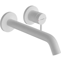 Смеситель для раковины Hansgrohe Tecturis S 73351700 встраиваемый, с выпуском, белый матовый