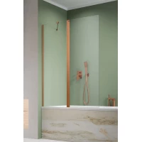 Шторка на ванну Radaway Nes Brushed Copper PND II 130 Left 10009130-93-01L 130 см L, профиль медь матовая, стекло прозрачное