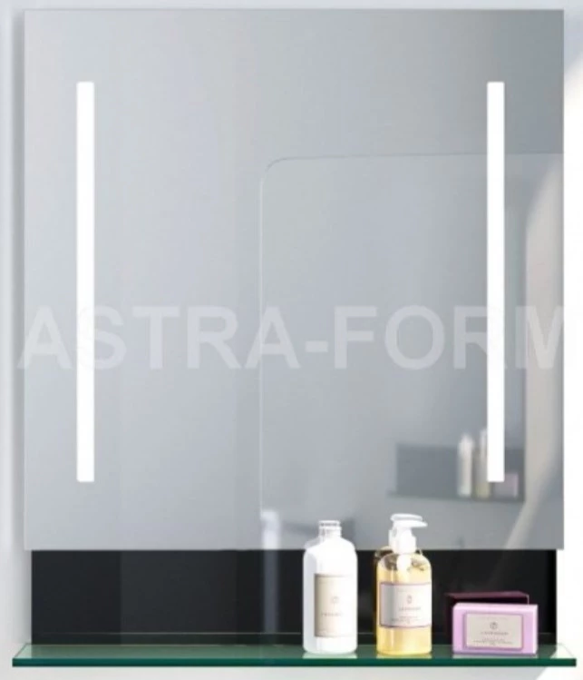 Зеркало 88x83,3 см черный глянец Astra-Form Альфа 020404