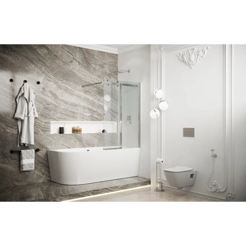 Шторка для ванны 110 см Ambassador Bath Screens 16041115 прозрачное