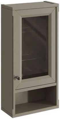 Шкаф одностворчатый серый матовый R Caprigo Jardin 10492R-B021