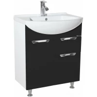 Тумба черный глянец/белый глянец 64 см Bellezza Альфа 4638810090049                 