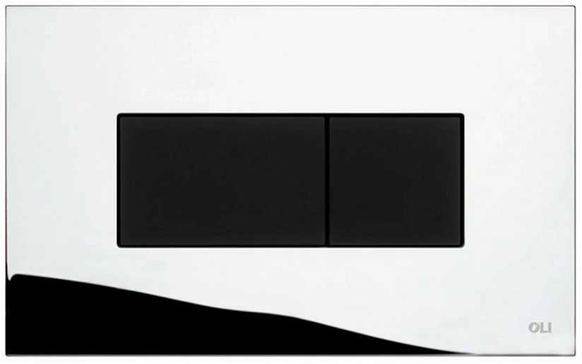 Смывная клавиша OLI Karisma Soft touch глянцевый хром/черный 641019
