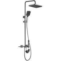 Душевая система Rea Helix REA-P6622 300x200 мм, со смесителем, никель матовый